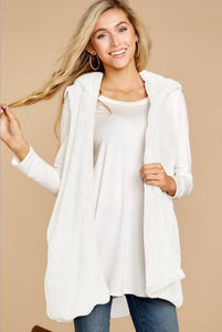Chaleco con capucha de moda de felpa sexy