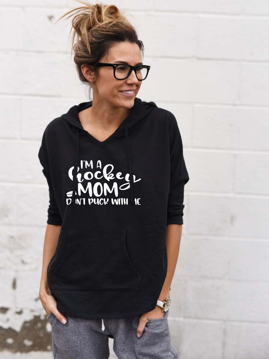 Ich bin eine Hockey-Mutter Puck nicht mit mir Sweatshirt