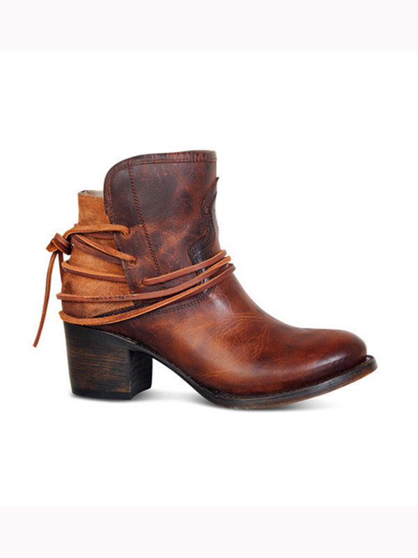 Botines vintage de encaje para hombre para mujer