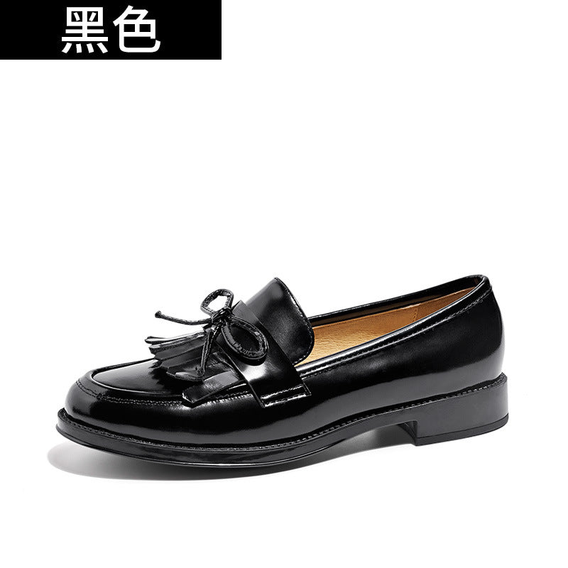 Zapatos de cuero burdeos / negro hechos de zapatos