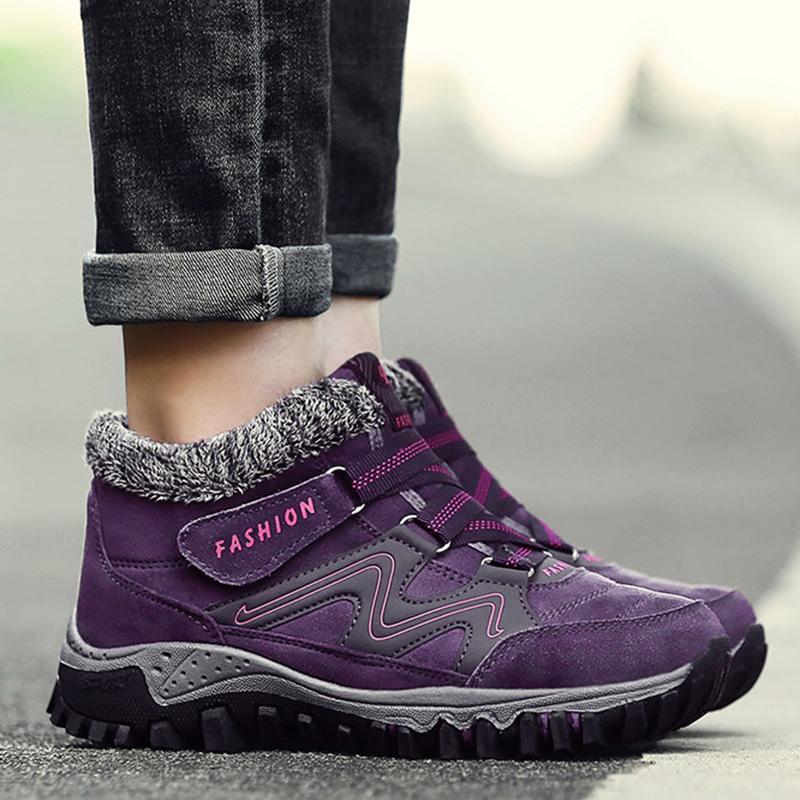 Calzado de terciopelo para mujer en esquís