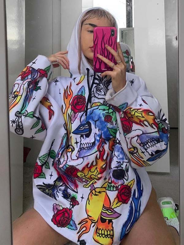 Suéteres de mujer con estampado completo