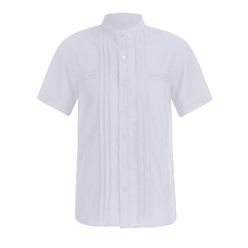 Camiseta cómoda casual delgada para hombres con mangas cortas de algodón y poliéster