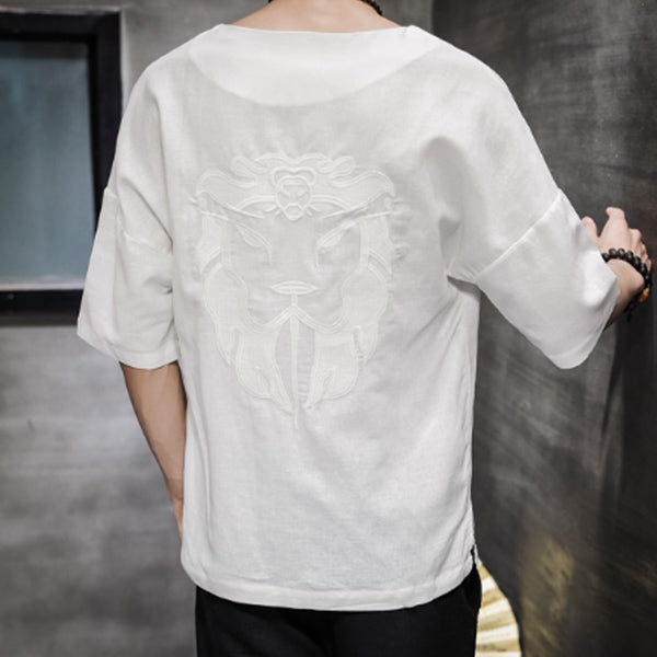 Camisa de lino estilo chino