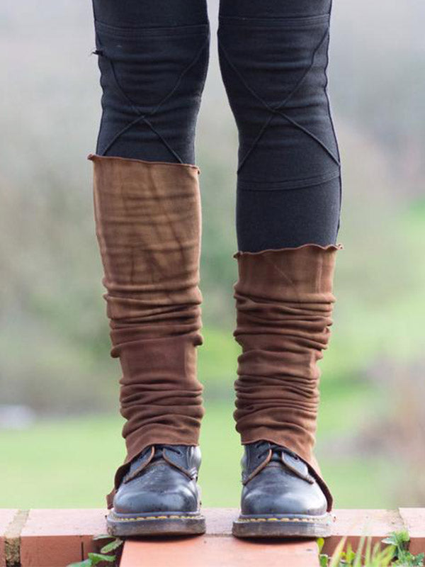 Moterų derliaus spalvos ekologiškos medvilnės dažymas „LegWarmer“