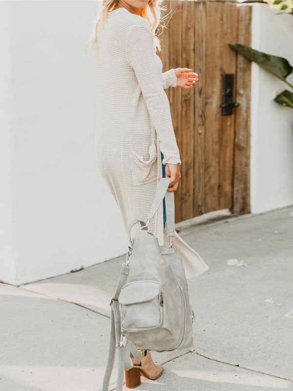 Jersey de bolsillo de manga larga abotonado