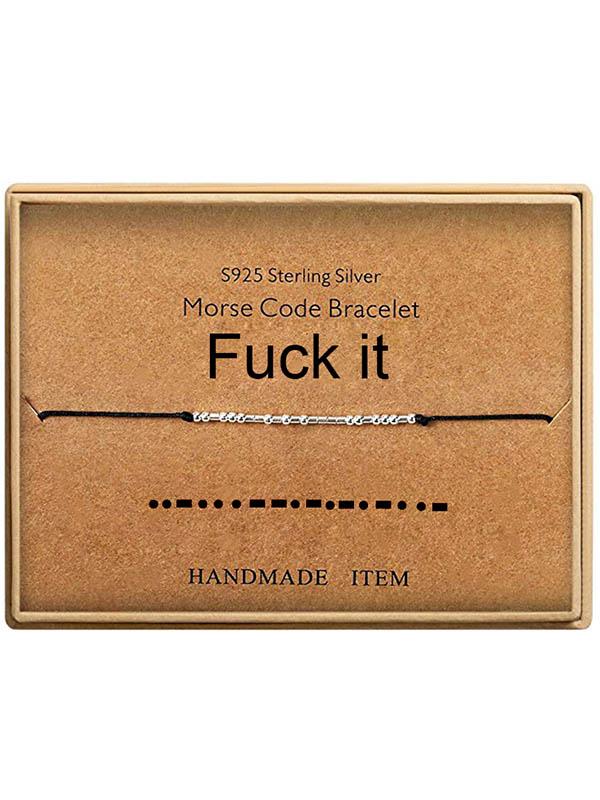 Morsecode Alphanumerisches Paar Armband