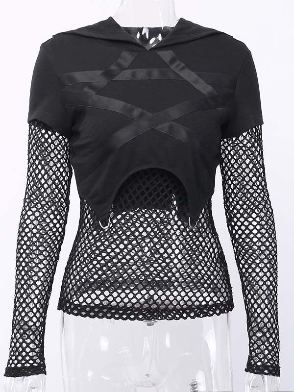 Camiseta de mujer &quot;en uno&quot; con malla