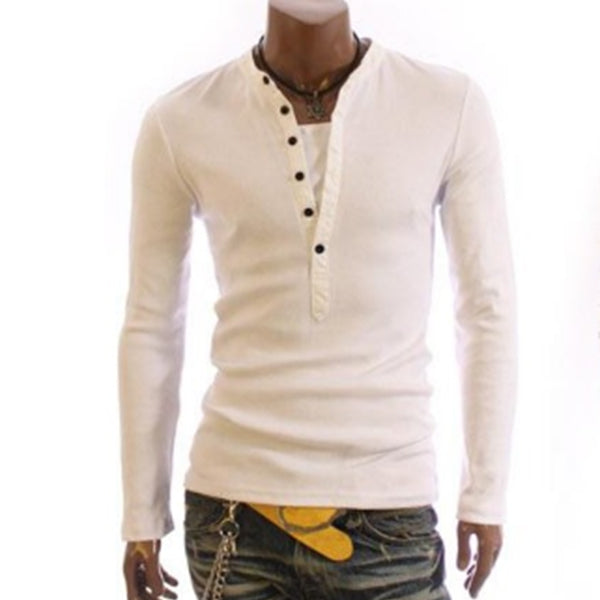 Camiseta cómoda para hombre con cuello en V