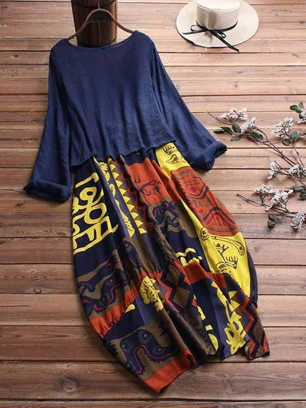 Vestido de dos piezas confeccionado en lona de algodón.