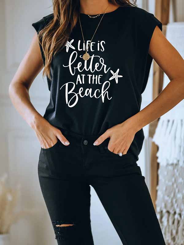 La vida de las mujeres es mejor en la playa Camisetas estampadas