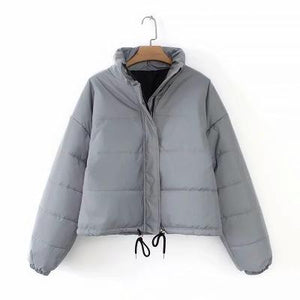 Chaqueta corta con reflejos nocturnos de algodón extragrande