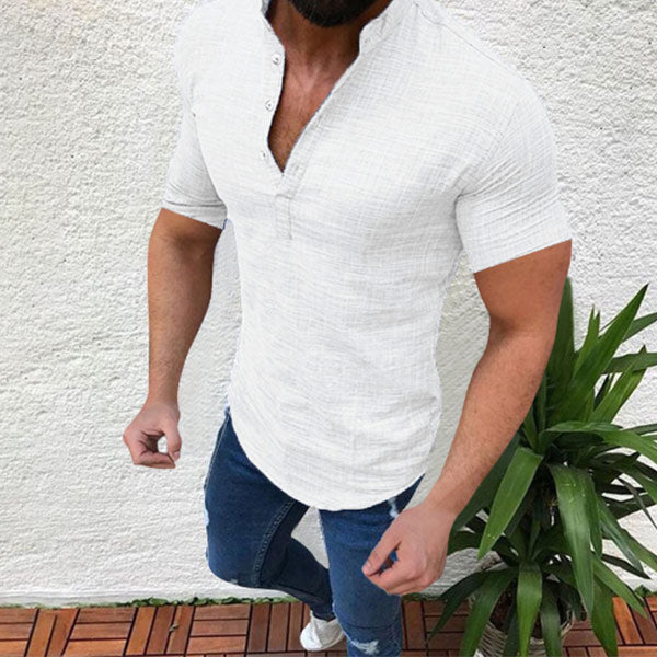 Camisa de lino fina para hombre