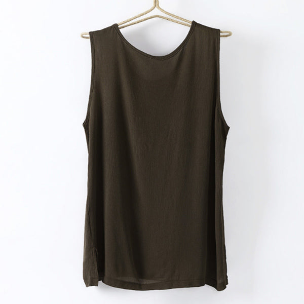 Lose und bequeme Leinenweste für Herren