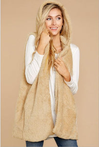 Chaleco con capucha de moda de felpa sexy