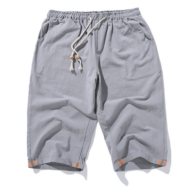 Pantalones de lino cómodos y transpirables para hombres.