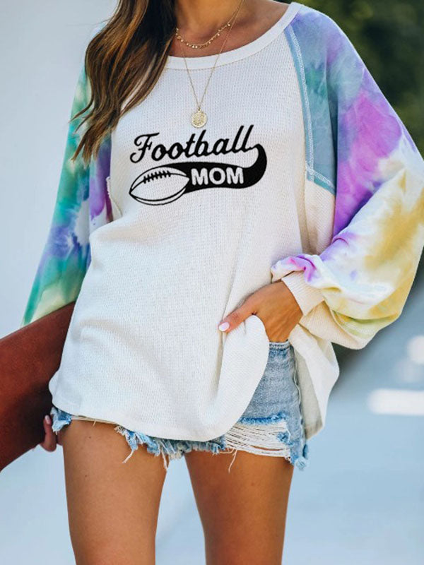 Frau Fußball Mutter gemalt Sweatshirt