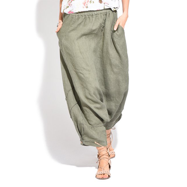 Pantalones harem de color natural para mujer