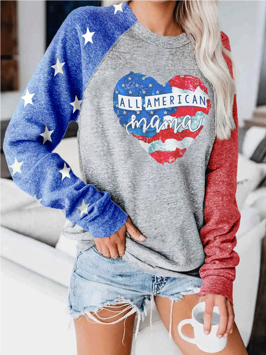 Frauen All American Mama Heart Sweatshirt