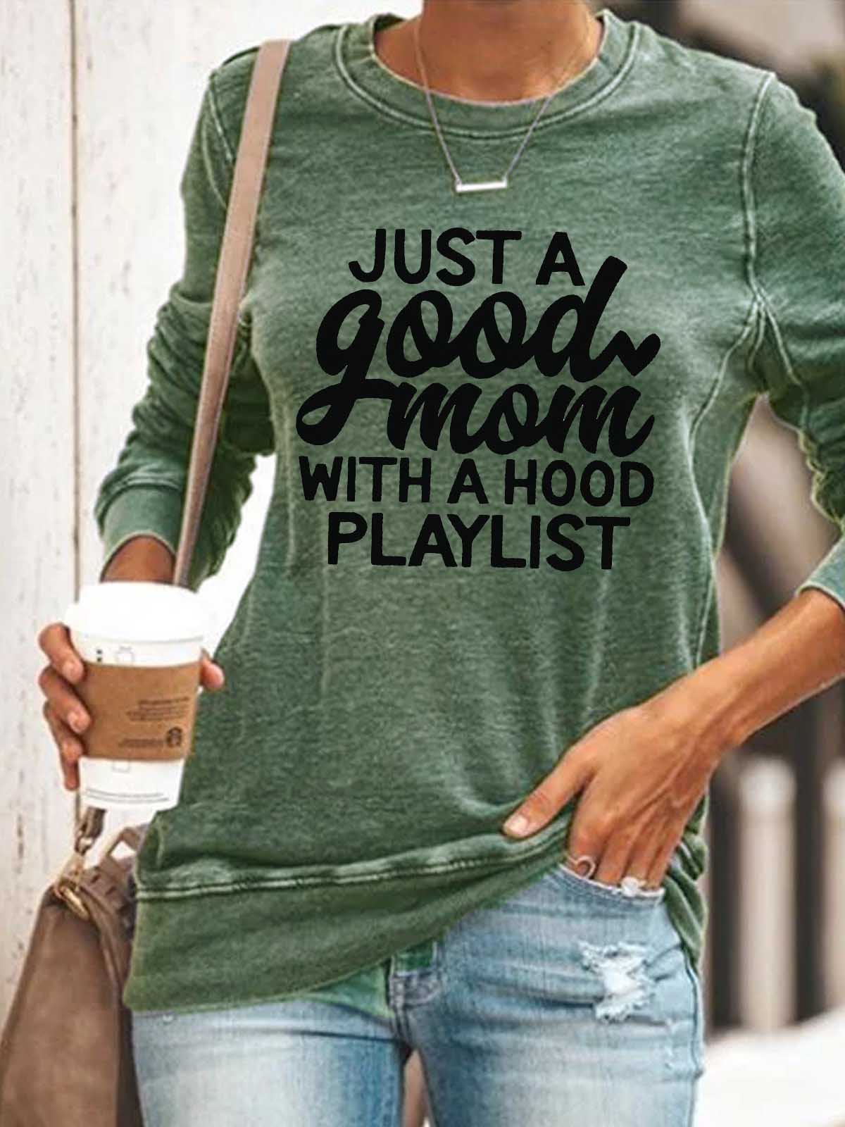 Frauen nur eine gute Mutter mit einer Kapuze Playlst bequeme Sweatshirt