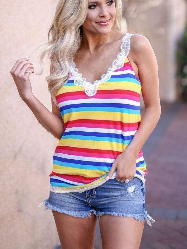 Bandeja de empalme de encaje a rayas