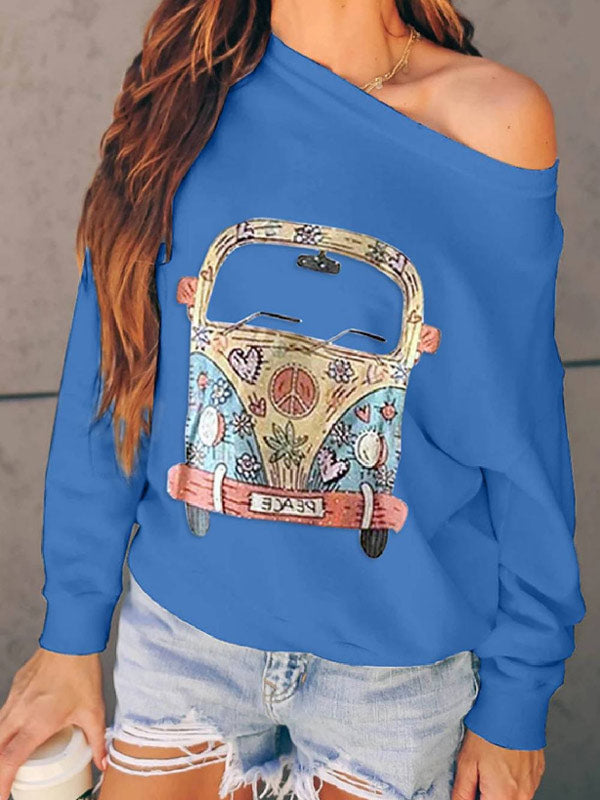 Jersey multicolor para mujer con manga larga.