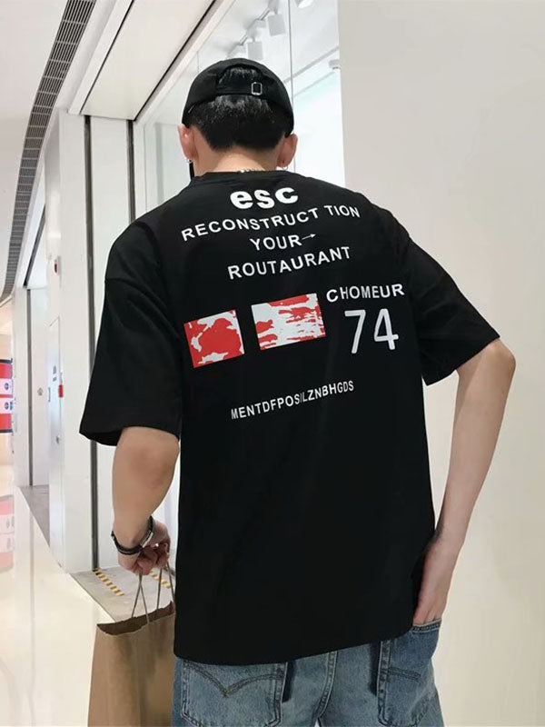 Camisa hip hop para hombre con estampado