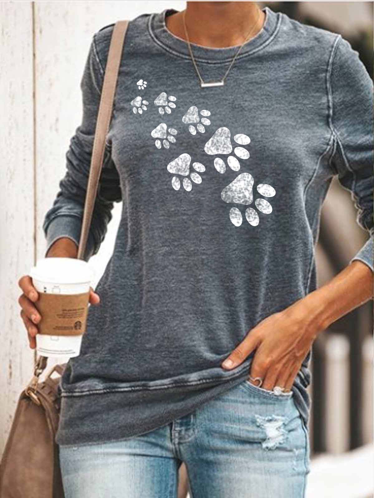 Patas acogedoras impresas en la parte superior