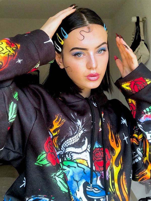 Suéteres de mujer con estampado completo