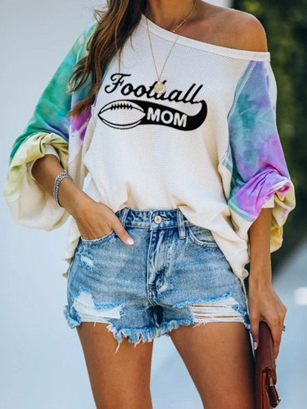 Frau Fußball Mutter gemalt Sweatshirt