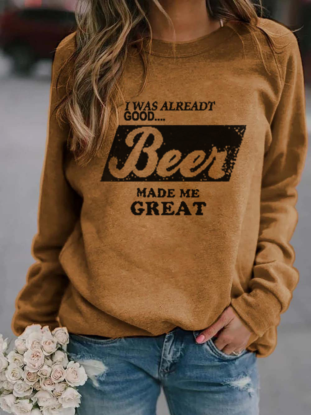 Ich war schon gut Bier machte mich großartig Casual Top