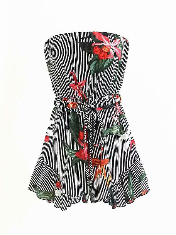 Boiam Tube Top Druck Siamesische Hose
