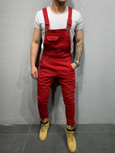 Wish Amazon moda hombre tirantes mamelucos de mezclilla pantalones de mezclilla rasgados comercio exterior monos populares