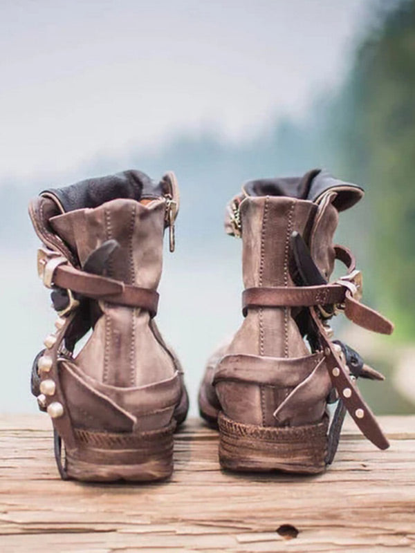 Tautybė Martin batai Bohemia laukiniai PU batai butai apvalios galvos