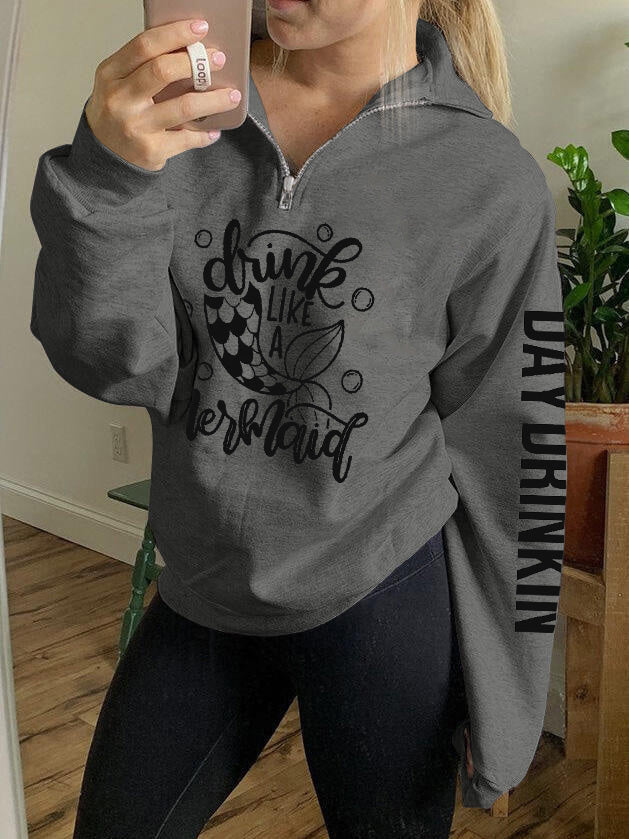 Bebe como una camisa de sirena con cremallera