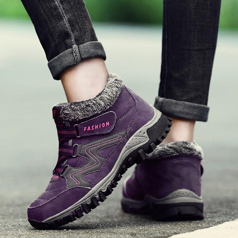 Calzado de terciopelo para mujer en esquís