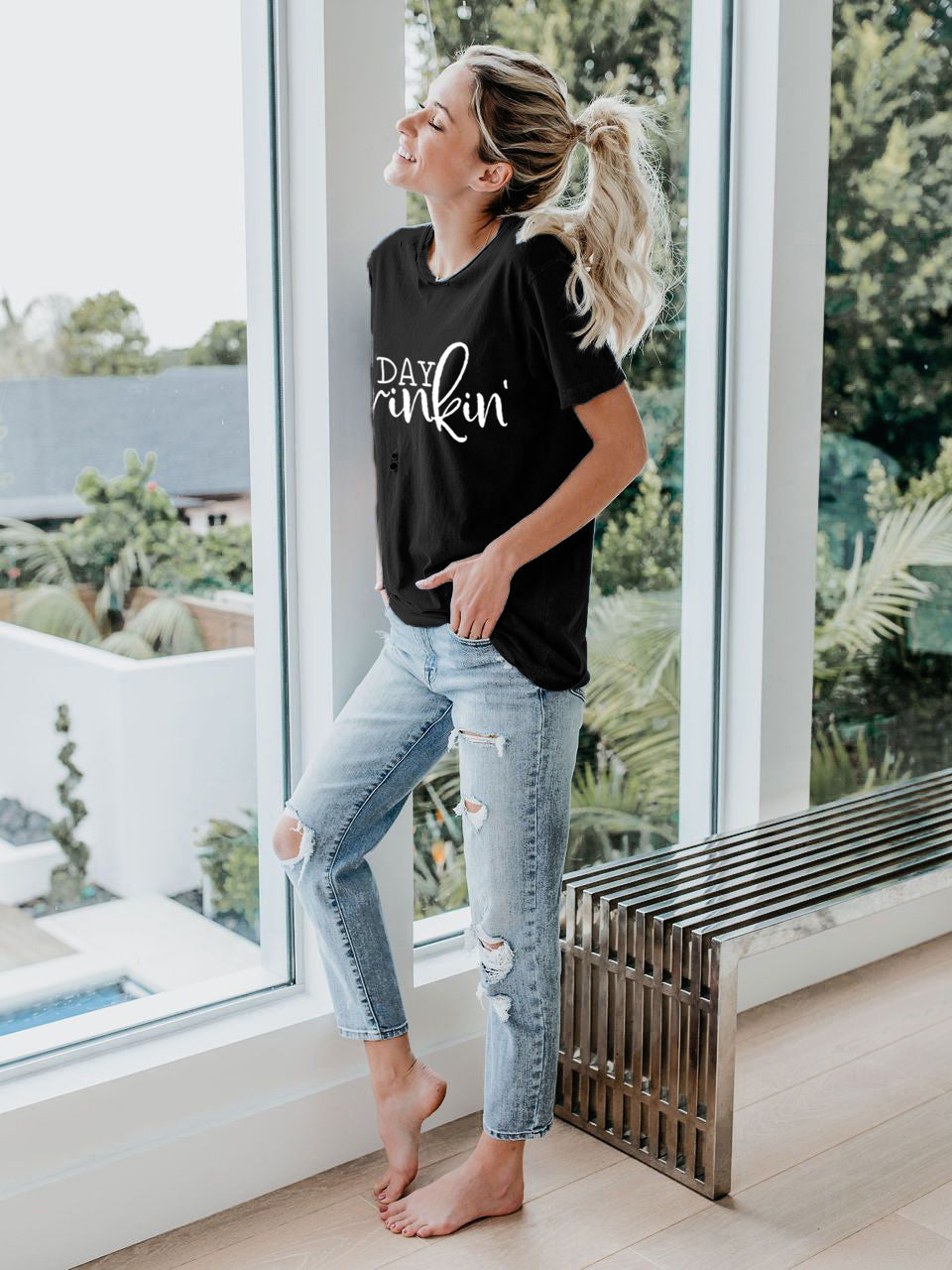 Camiseta informal estampada Day Drinkin