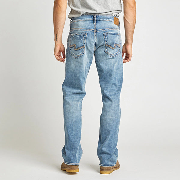 Stretchige Mid Rise Loose Fit Jeans mit geradem Bein