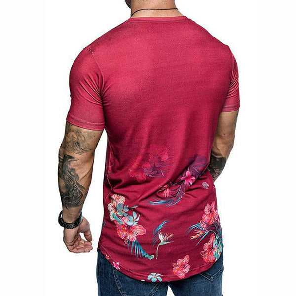 Lässiges Kurzarm-T-Shirt mit Rundhalsausdruck für Herren