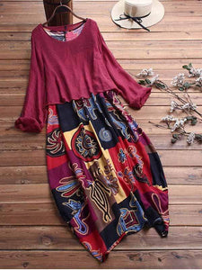 Vestido de dos piezas confeccionado en lona de algodón.