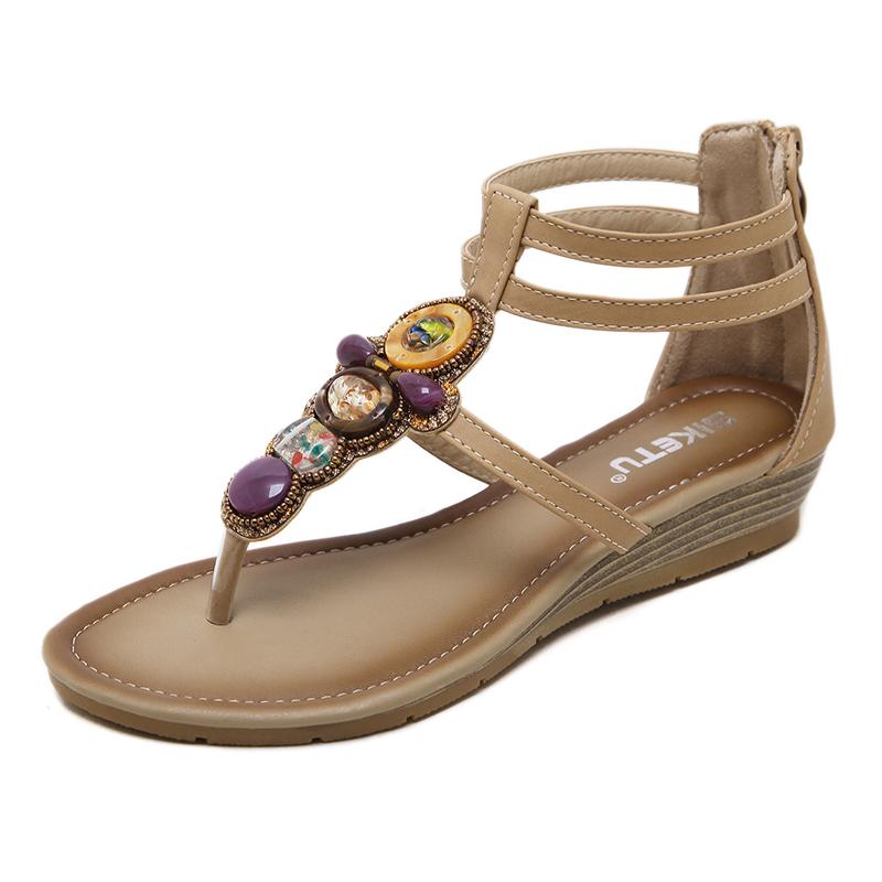 Sandalias romanas con cuentas boho