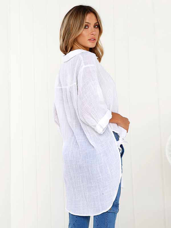 Camiseta de manga larga y botones