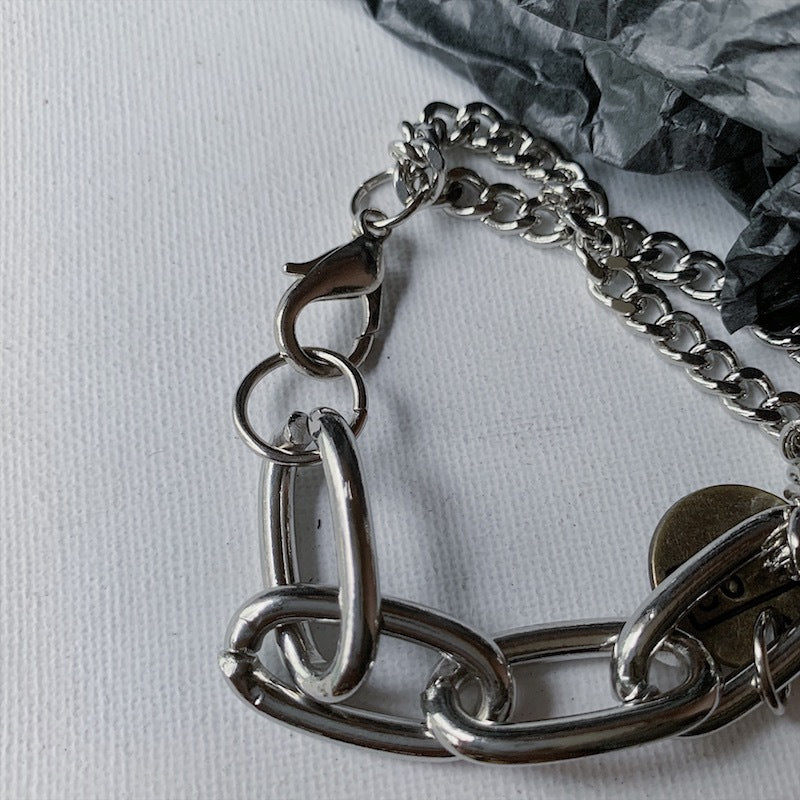 Vyriškos mados paprasto lydinio apyrankė