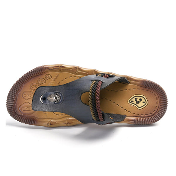 Sandalias de cuero retro para hombres