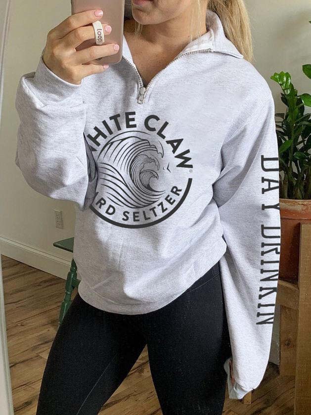 White Claw Hard Seltzer Zip Sweatshirt
