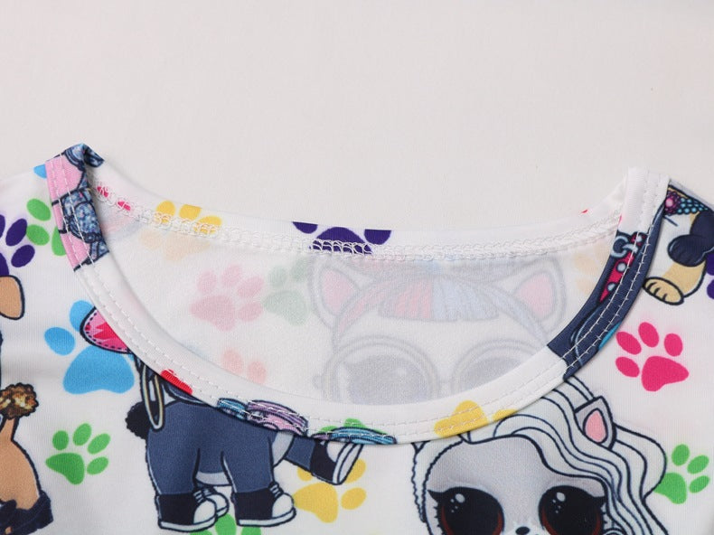 Vestido de traje de princesa rosa de muñeca niña