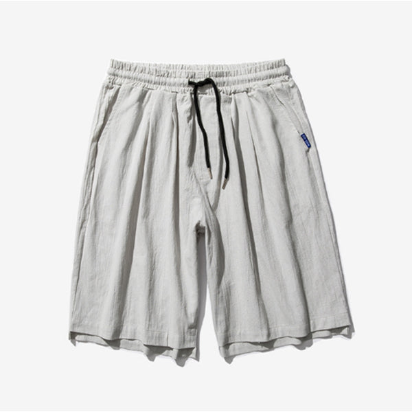 Shorts de lino para hombres rectos