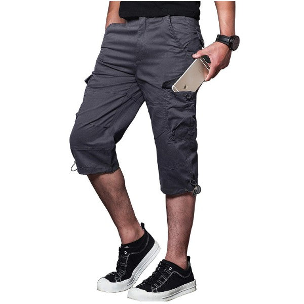Pantalones cortos de algodón sueltos para hombres con pantalones cortos