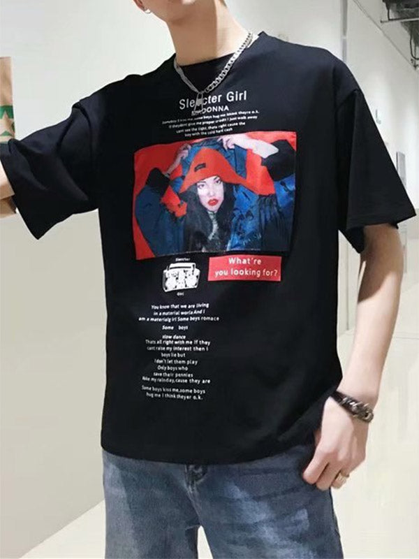 Camisa hip hop para hombre con estampado