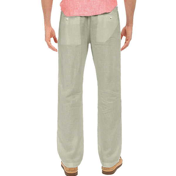 Pantalones casuales cómodos y transpirables de cáñamo